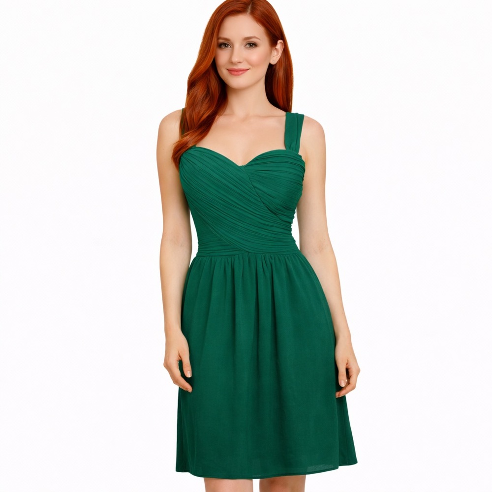 Ever Pretty Emerald Green Ruched Bust‎ Cocktail Dress NWT